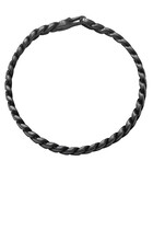 Curb Chain Bracelet, Black Titanium & Diamonds